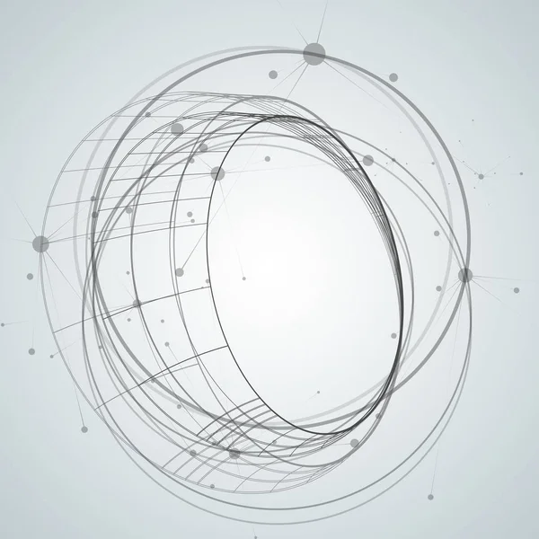 Arka plan ile örtüşen halkalar ve noktalar