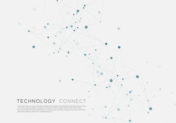 Linhas que conectam pontos de grade criativa na superfície. Fundo de cobertura abstrato — Vetor de Stock