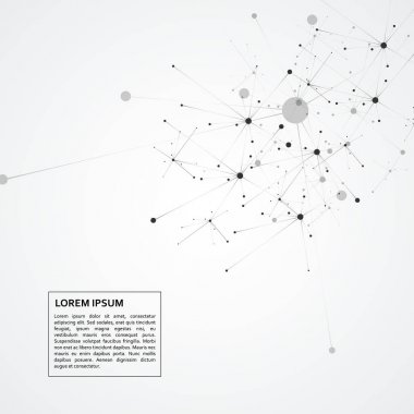 Çizgiler ve noktalar ile bağlantı bilim molekül arka plan