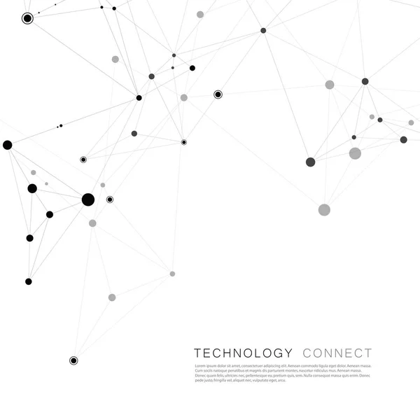 Vektor kreatives soziales Netzwerk. abstrakter polygonaler Hintergrund — Stockvektor