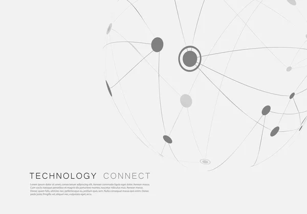 Diseño abstracto con líneas y puntos compuestos. Vector conectar fondo — Archivo Imágenes Vectoriales