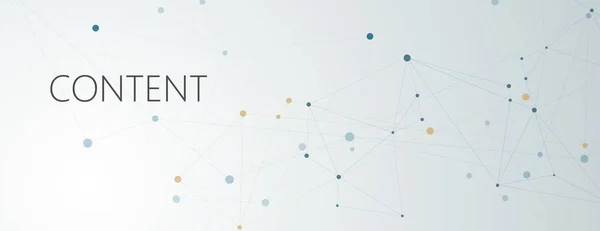 Modern tasarım vektör yatay şablonu. Soyut geometrik desen, bağlantıları noktalar ve çizgiler arka plan