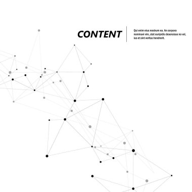 Geometrik ağ bağlantılı çizgi ve noktalar ile arka plan