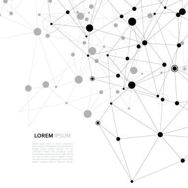 Moleküler bağları unsurlar ile modern vektör tasarımı