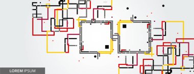 Vektör çizgi stili geometrik desen arka plan