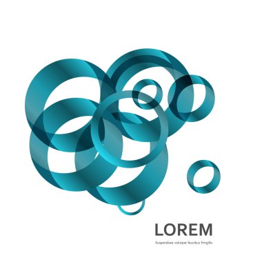 Web tasarımınız için soyut daire şekillerle modern tasarım