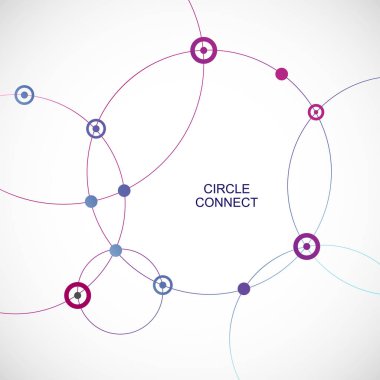 Ağ kalıp. Bağlantıları daire ile dijital arka plan