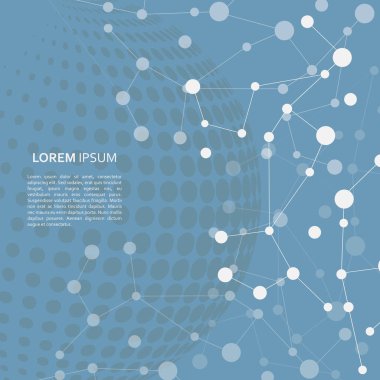 Vektör noktalı resim daire ile molekül bağlamak