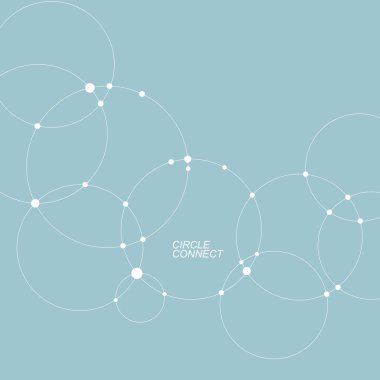 Arka plan daire çakışan. Vektör çizim