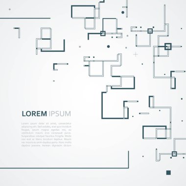Soyut kompozisyon ve geometrik öğeleri. Vektör arka plan