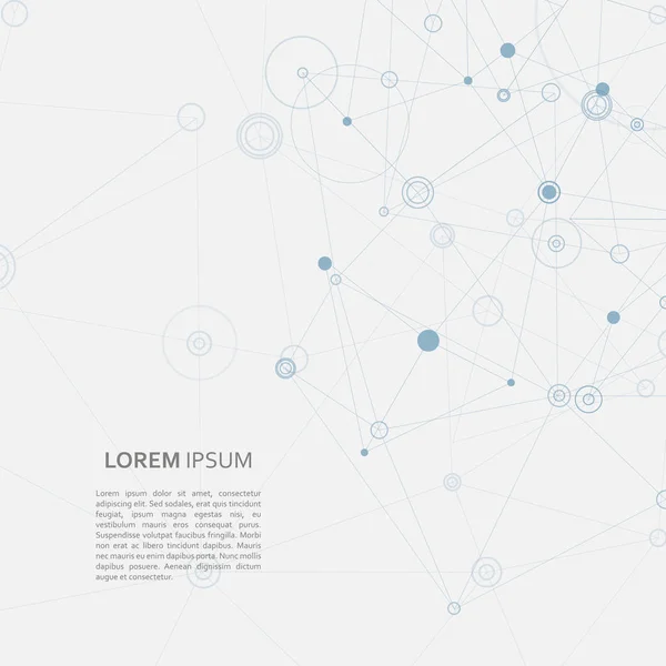 Yapısı molekül ve iletişim arka plan — Stok Vektör