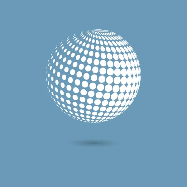 ベクトル ハーフトーン球。影のデザイン要素 — ストックベクタ