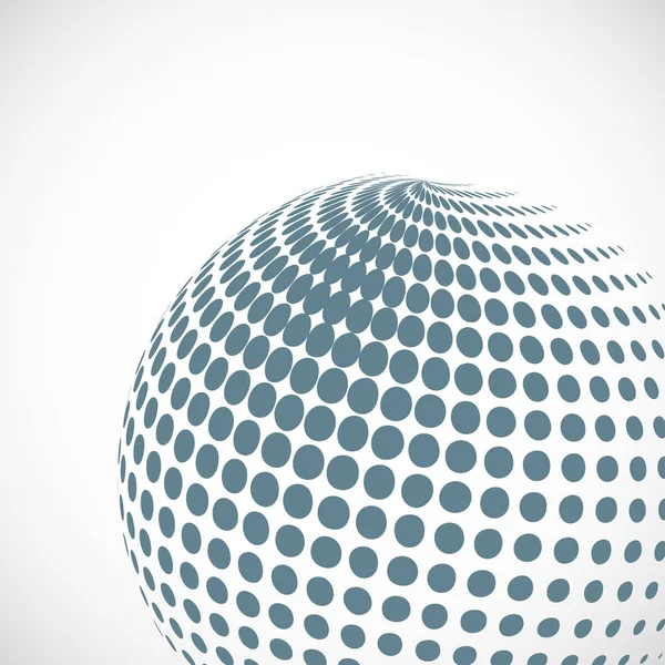Дизайн векторной полутоновой сферы — стоковый вектор