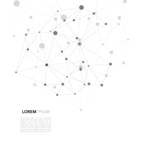 Conception vectorielle moderne avec des éléments de liaisons moléculaires — Image vectorielle