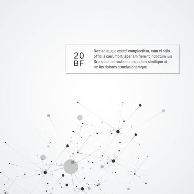 Çizgiler ve noktalar ile bağlantı bilim molekül arka plan