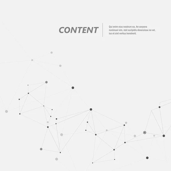 Bağlantılı çizgi ve noktalar ile teknoloji arka plan. Vektör geometrik çizim