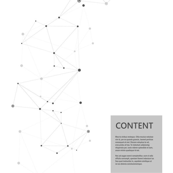 Abstract molecules connect design. Atoms technology structure with connect elements