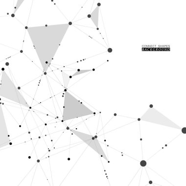 Internet bağlantısı geometrik şekiller. Vektör grafik tasarım