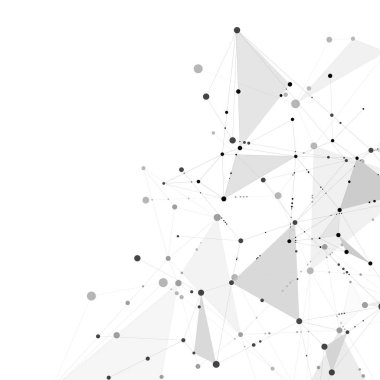 Internet bağlantısı geometrik şekiller. Vektör grafik tasarım
