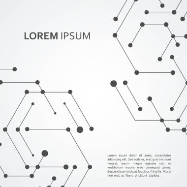 Vektör altıgen yanarak bahislerin doğru bağlantı ve sosyal ağ. Kavramı ile çizgiler ve noktalar