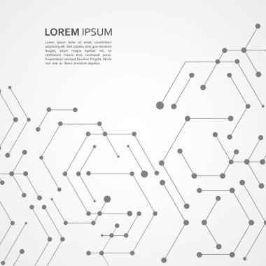 Vektör altıgen yanarak bahislerin doğru bağlantı ve sosyal ağ. Kavramı ile çizgiler ve noktalar.