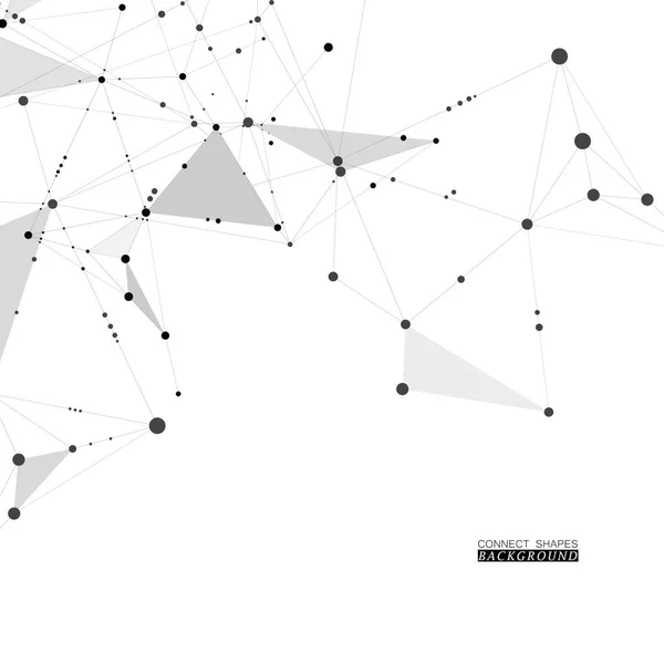 인터넷 연결 기하학적 모양입니다. 벡터 그래픽 디자인 — 스톡 벡터