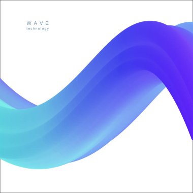 Soyut vektör teknik sarmal. 3D dalga arka plan