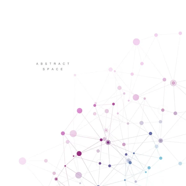 Vektör moleküler bağlantı. Teknoloji soyut bağlantısı
