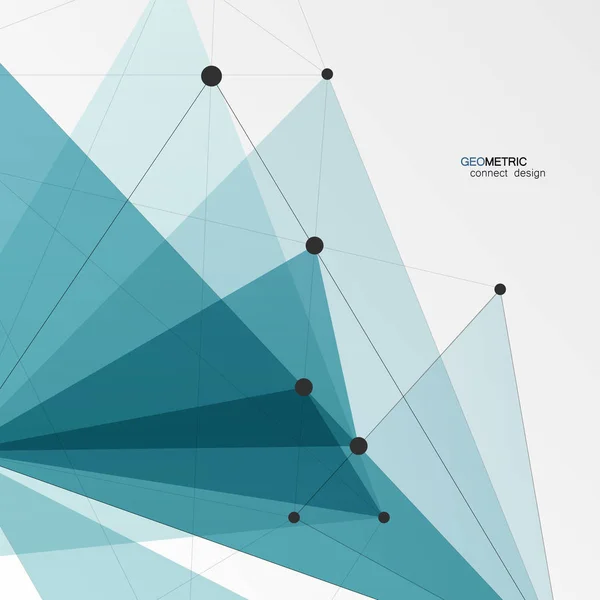 Triángulo geométrico Vector fondo. Los triángulos conectan el patrón para las presentaciones empresariales, el informe anual y las ideas de puesta en marcha — Archivo Imágenes Vectoriales