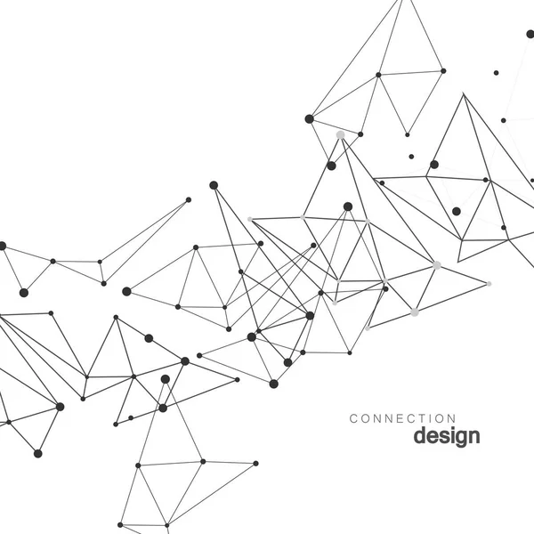 Connexion réseau vectorielle et conception atome — Image vectorielle