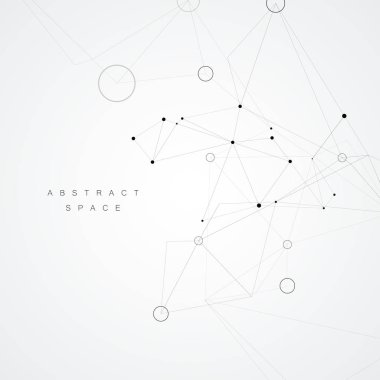 Arka plan büyük daire bağlı çizgiler ile ağ