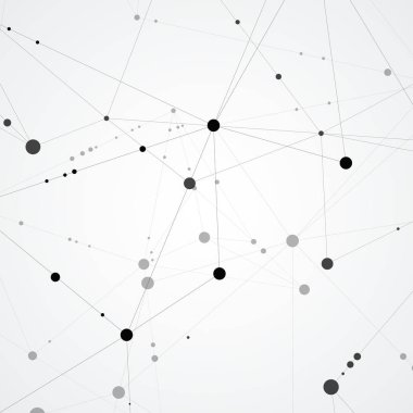 Tıbbi araştırma, raporlar, bilimsel sunumlar için moleküler arka plan ile vektör arka plan