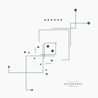 Vektör küçük öğeleri kümesi kaotik bir binaya monte