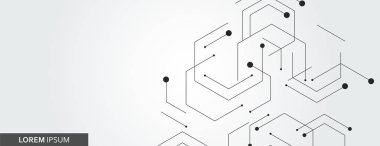 Vektör paneli tasarımı, altıgen desenli beyaz arkaplan