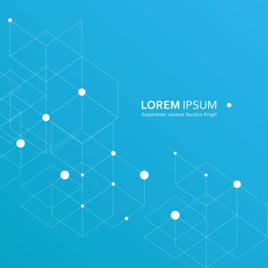 Vektör soyut geometrik arka plan. Altıgen yanarak bahislerin doğru bir fantezi