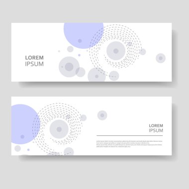 İki modern afiş. Soyut modern teknolojik altyapı, fütüristik dön tasarım. Çizgiler ve daire yapı elemanları