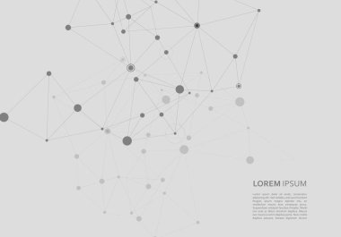 Poligonal bağlanma soyut. Bağlantı bilim arka plan.