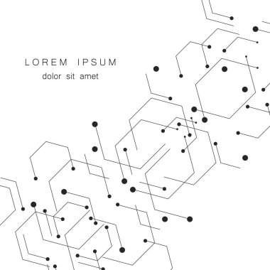 Arka plan altıgen geometrik şekiller. Teknoloji tasarım için yaratıcı süreç