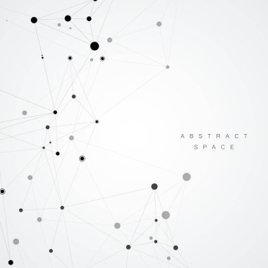 Vektör yaratıcı sosyal ağ. Poligonal arka plan