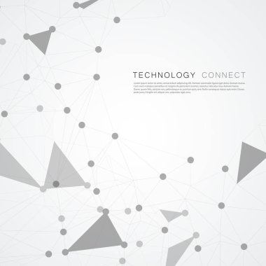 Çokgen alanı arka plan noktalar ve çizgiler bağlanma. Soyut bağlantı yapısı