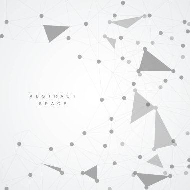 Çokgen alanı arka plan noktalar ve çizgiler bağlanma. Soyut bağlantı yapısı