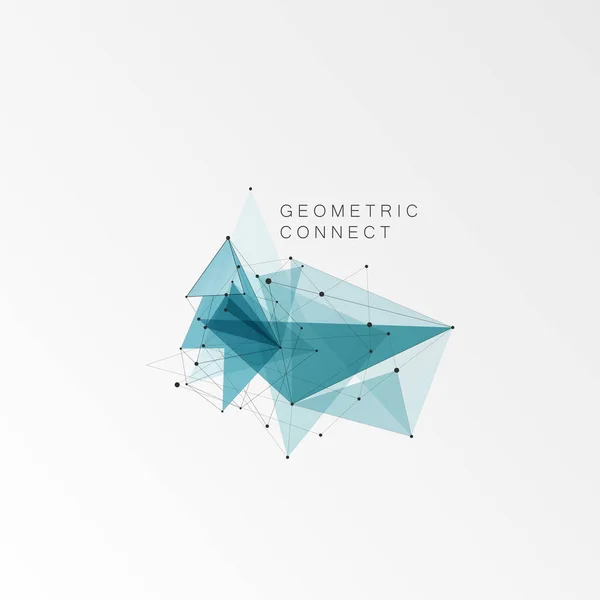 Geometriska triangel Vector bakgrund. Trianglar ansluta mönster för företagspresentationer, årsredovisning och starta upp idéer — Stock vektor