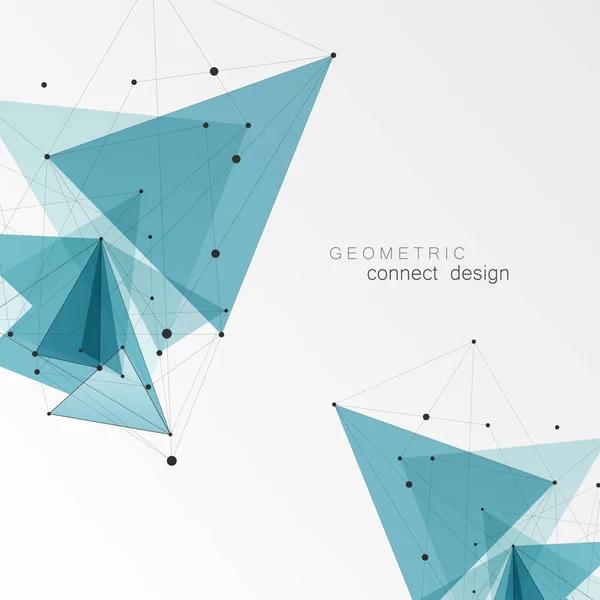 Triángulo geométrico Vector fondo. Los triángulos conectan el patrón para las presentaciones empresariales, el informe anual y las ideas de puesta en marcha — Vector de stock