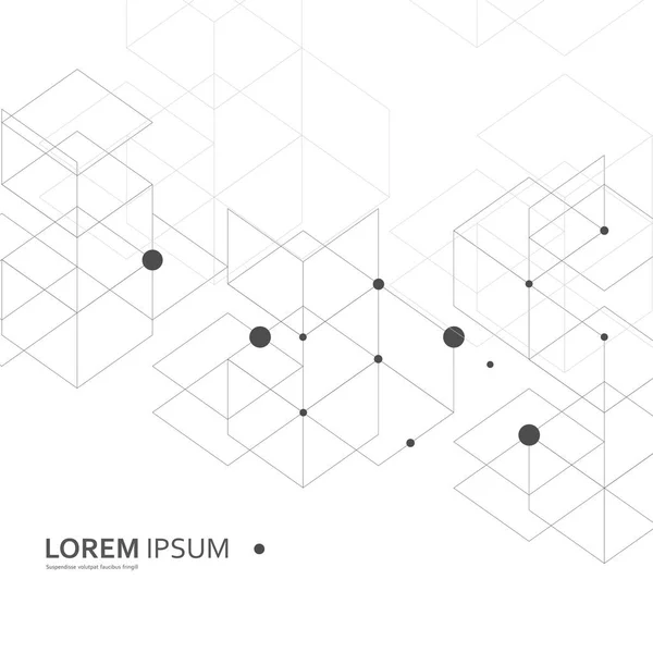 Vektör soyut geometrik arka plan. Altıgen yanarak bahislerin doğru bir fantezi