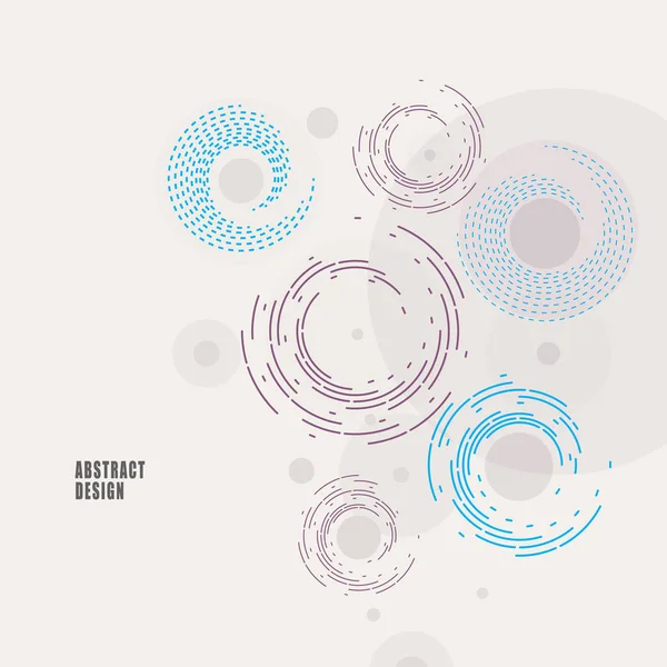 Vektör arka plan daire ve vintage tarzı yuvarlak hatları