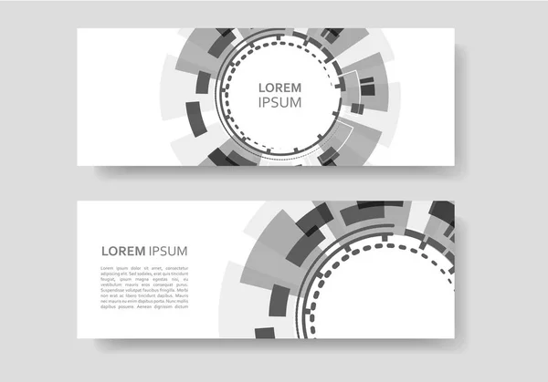 Brochure avec fond rond abstrait. Technologie et design industriel — Image vectorielle