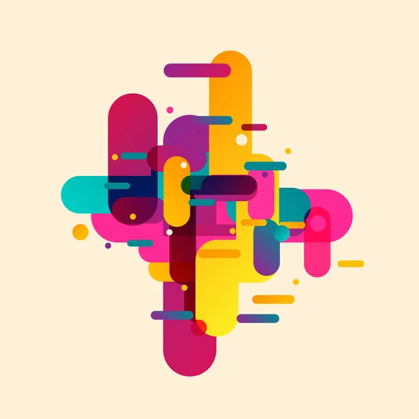 Composición abstracta moderna de formas redondeadas. Ilustración del diseño vectorial — Vector de stock