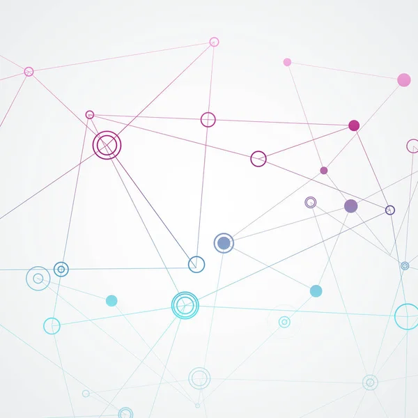 Bağlantı ile bağlanma noktalar ve çizgiler çokgen