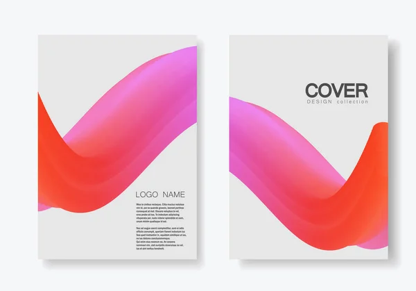 Vector wave abstract background. Design brochure template