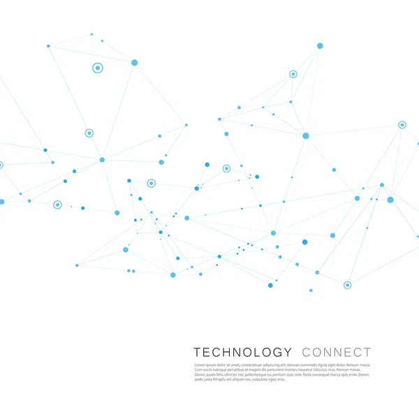 Δημιουργική σύνδεση με σημεία και γραμμές. Αφηρημένη δομή του δικτύου. Πολυγωνικό διάνυσμα φόντο — Διανυσματικό Αρχείο